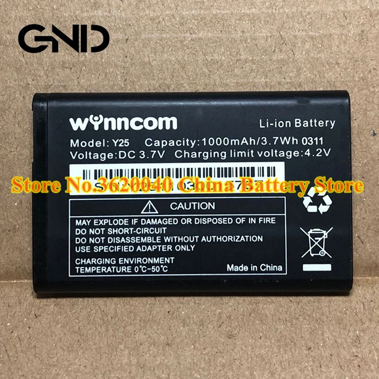 GND 3 8 V 1000mAh 3.7Wh Y25 Сменный аккумулятор для мобильного телефона WYnncom Высокое