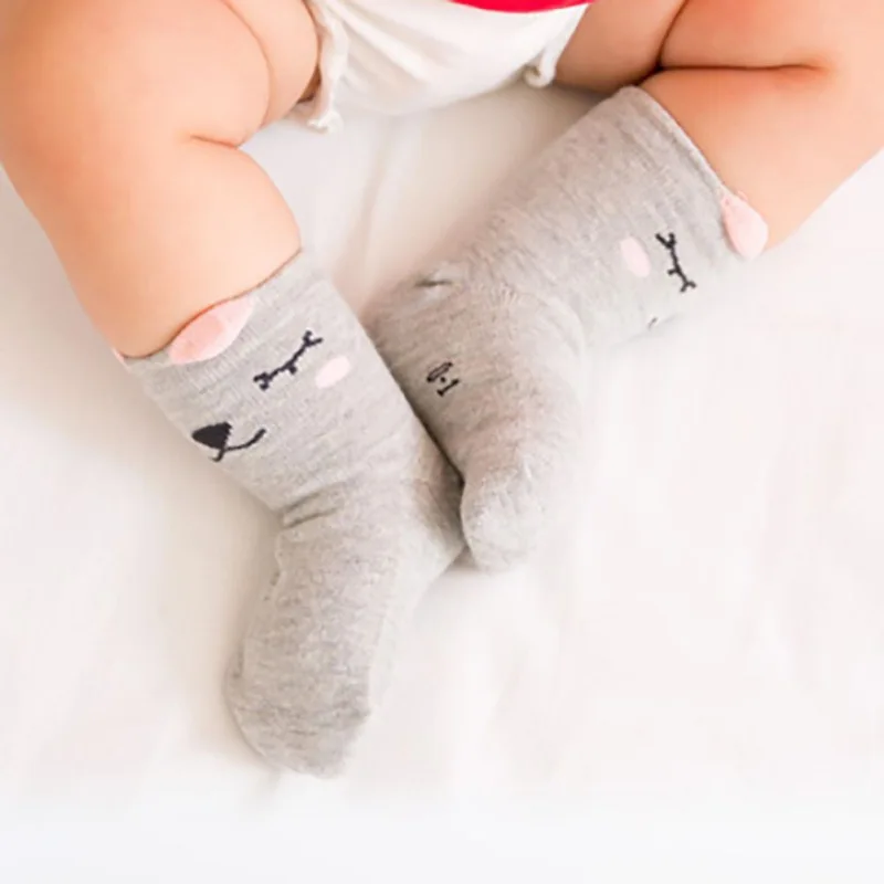 5 пар носков для малышей летние хлопковые детские носки в полоску с рисунком
