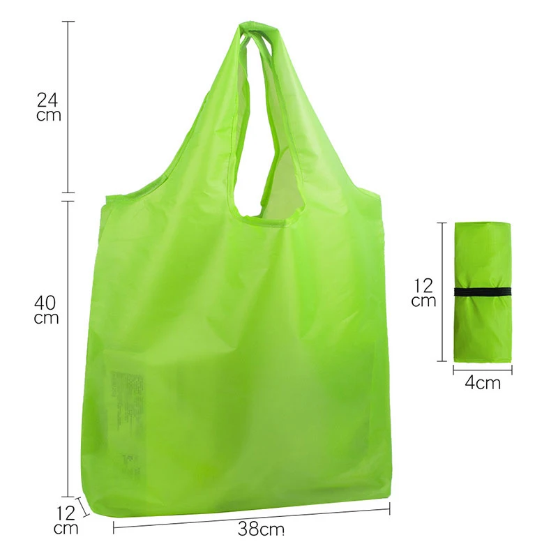 

Thick Double Layer Portable Foldable Shopping Bag Large Oxford Thick Bag Foldable Waterproof Tear Proof Storage Bag Handbag