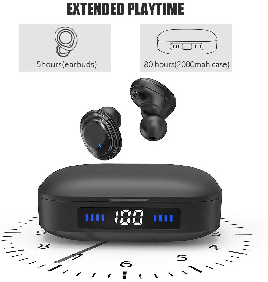 Оригинальные беспроводные наушники Bluetooth 5 0 с 2000 мА/ч Chareging чехол TWS Стерео