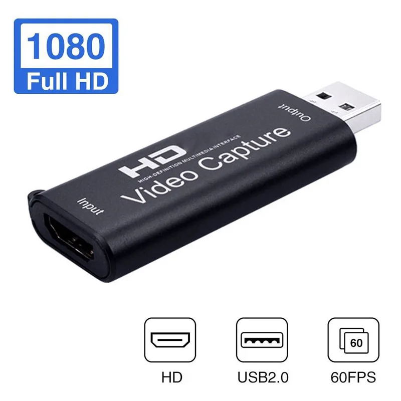 

USB 2.0 1080P Video Mini HDMI-Compatible Capture Card Video Recorder Streaming Adapter For PS4 Live Streaming Video Recording