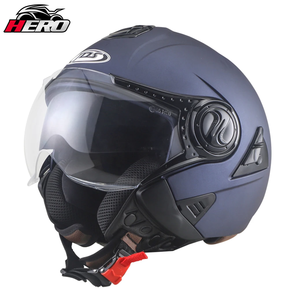 

Мотоциклетный шлем NENKI, каска с двойными линзами, с открытым лицом, для гонок по бездорожью