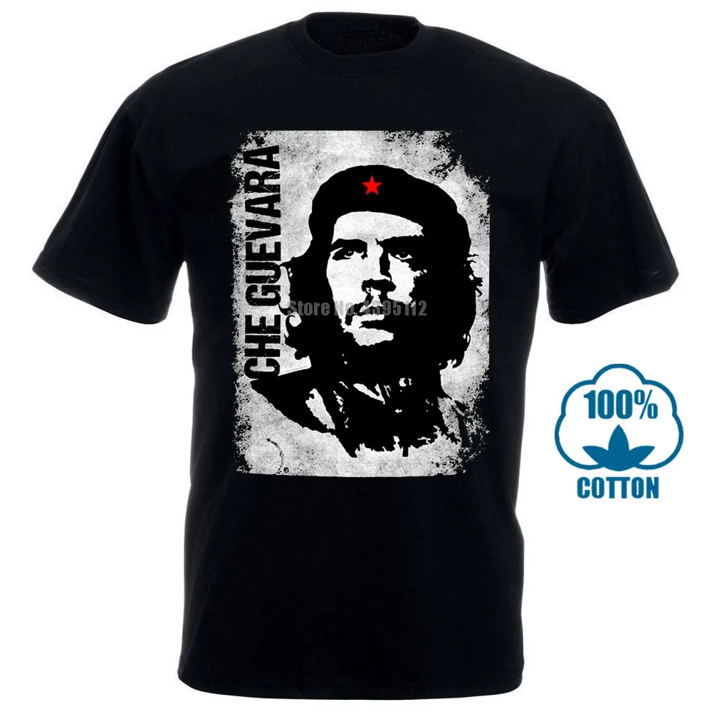 Черный Официальный Che Guevara Винтажная Футболка революционная Легенда - Цвет: Черный