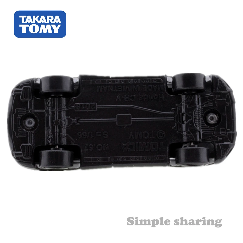 Takara Tomy Tomica No.67 Honda CR-V белые весы 1/67 автомобильные популярные детские игрушки
