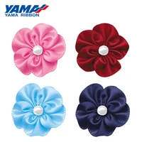 yama flower ribbons diameter 22mm%c2%b13mm 200pcsbag organza satin ribbon for kid dress diy accessories wedding decoration