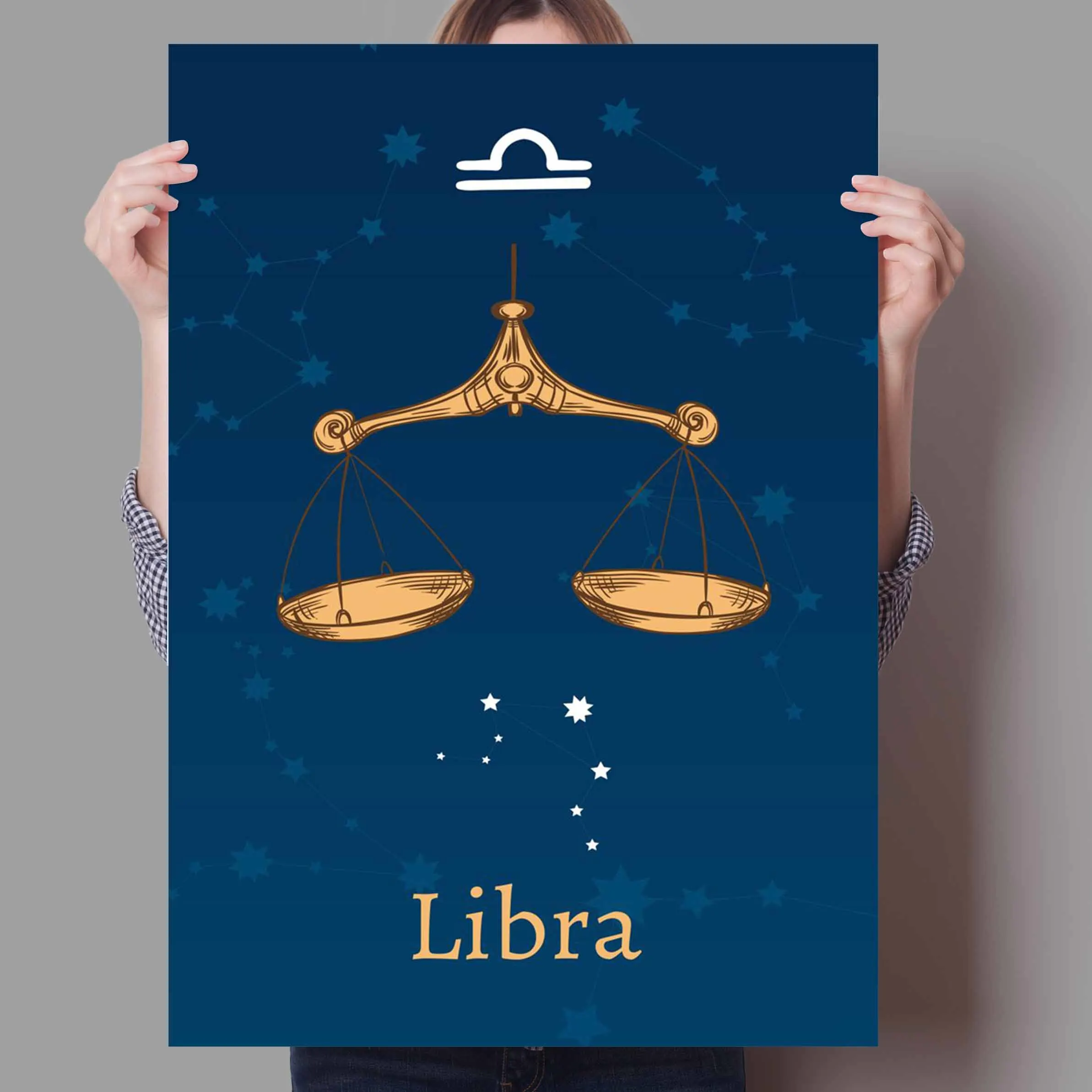 WTQ созвездие астрология Sign Минималистичная Геометрическая Картина на холсте