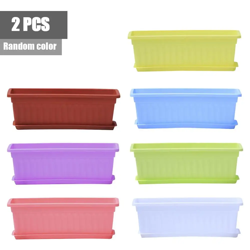 2 шт. посадка на балконе горшок Пластик прямоугольный для цветов из дышащего