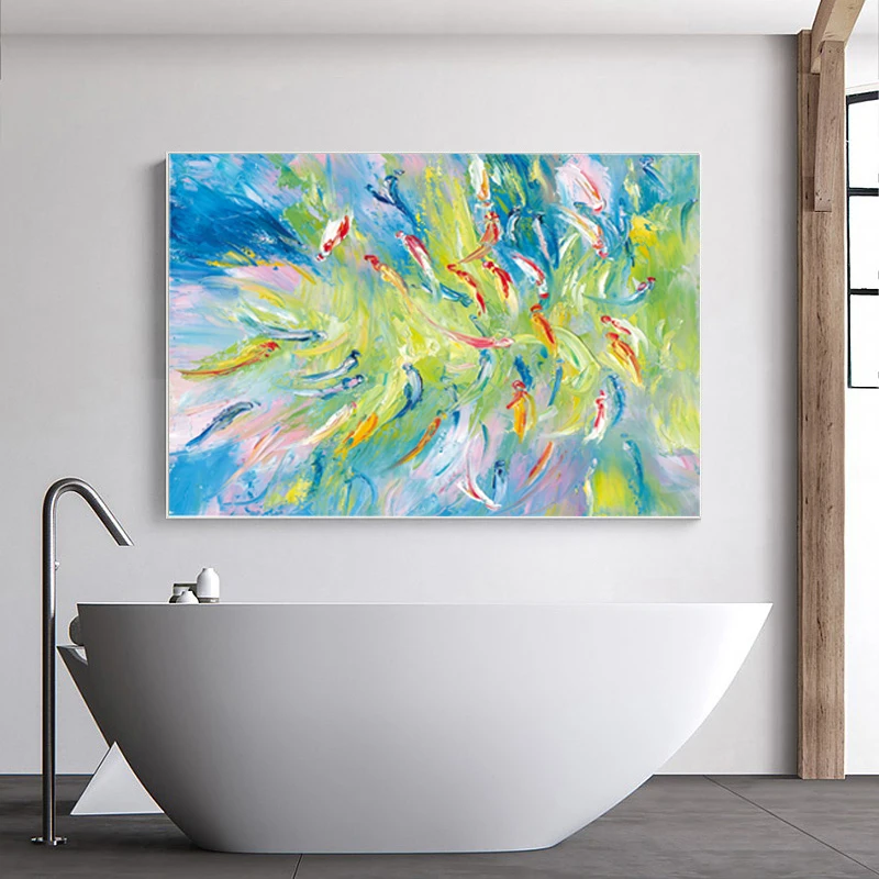 RELIABLI Арт холст картина рыбка животное фотографии Wall ART Для Гостиная маслом на