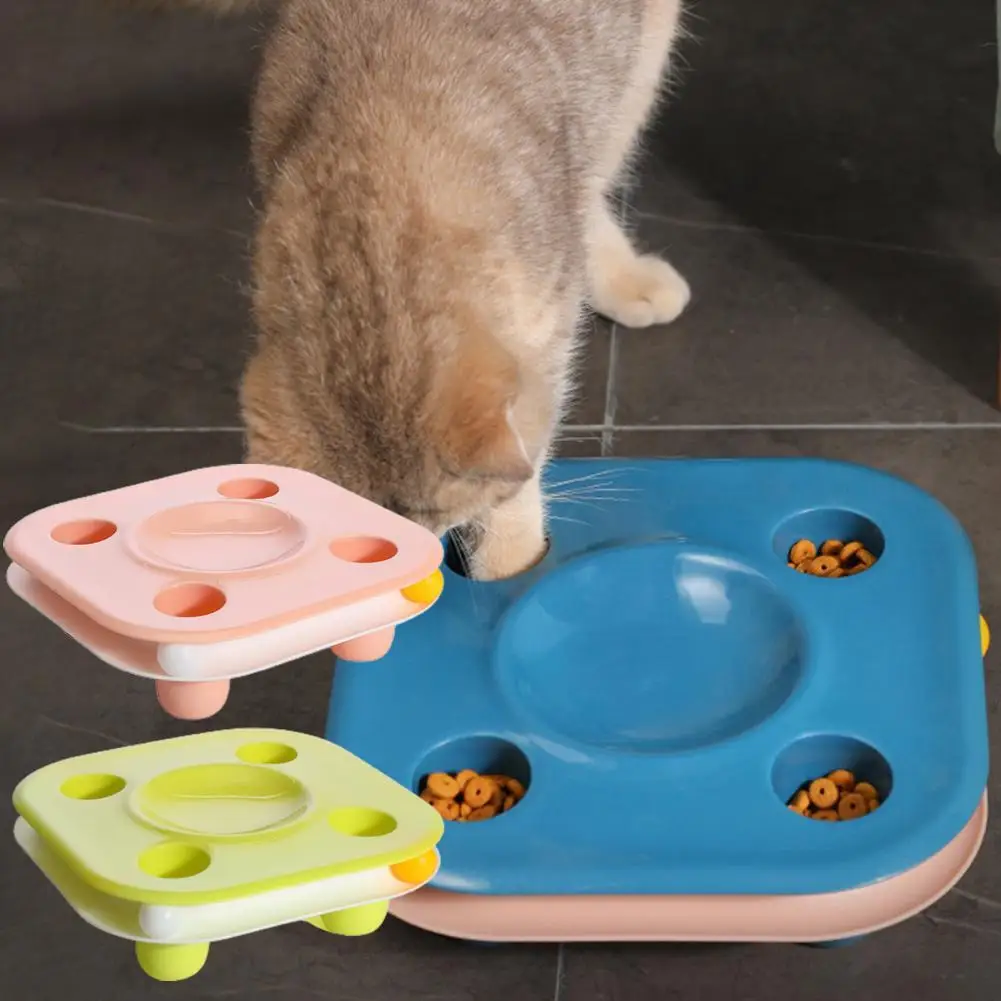 

2-in-1 Pet Amusement And Food Bowl Cat Bowl Promote Digestion Fresh Colors Pet Feeder Game Globbles Dog Feeders Pet Supplies