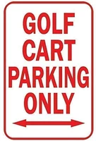 golf parking only arrow vintage retro tin signs vintage look sign plaque for home bar pubs wall decoration 8 x 12 in