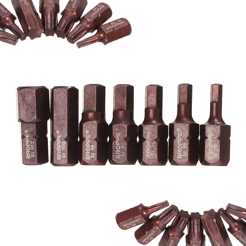 Магнитная отвертка Torx T20-55 30 мм 7 шт. сталь S2 10 шестигранный хвостовик для ударной