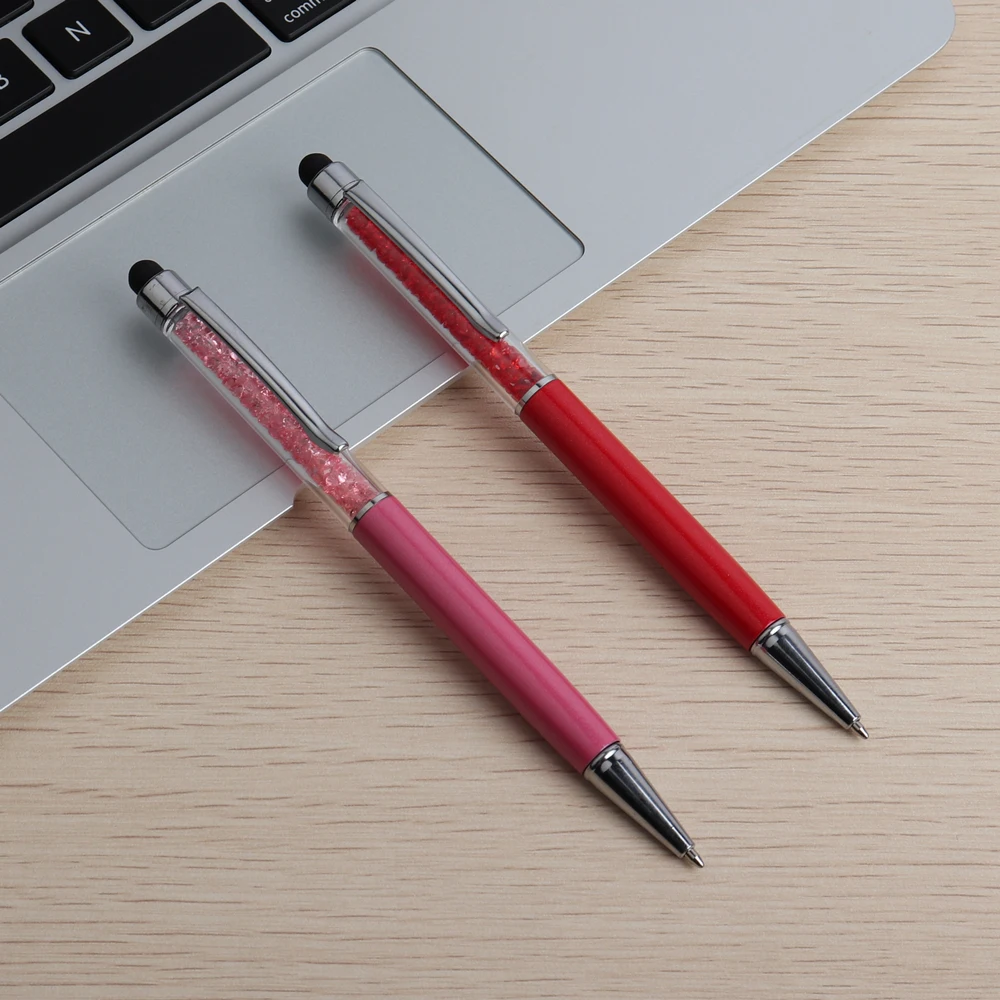 10 шт./лот шариковая ручка с кристаллами алмазные ручки канцтовары 2 в 1