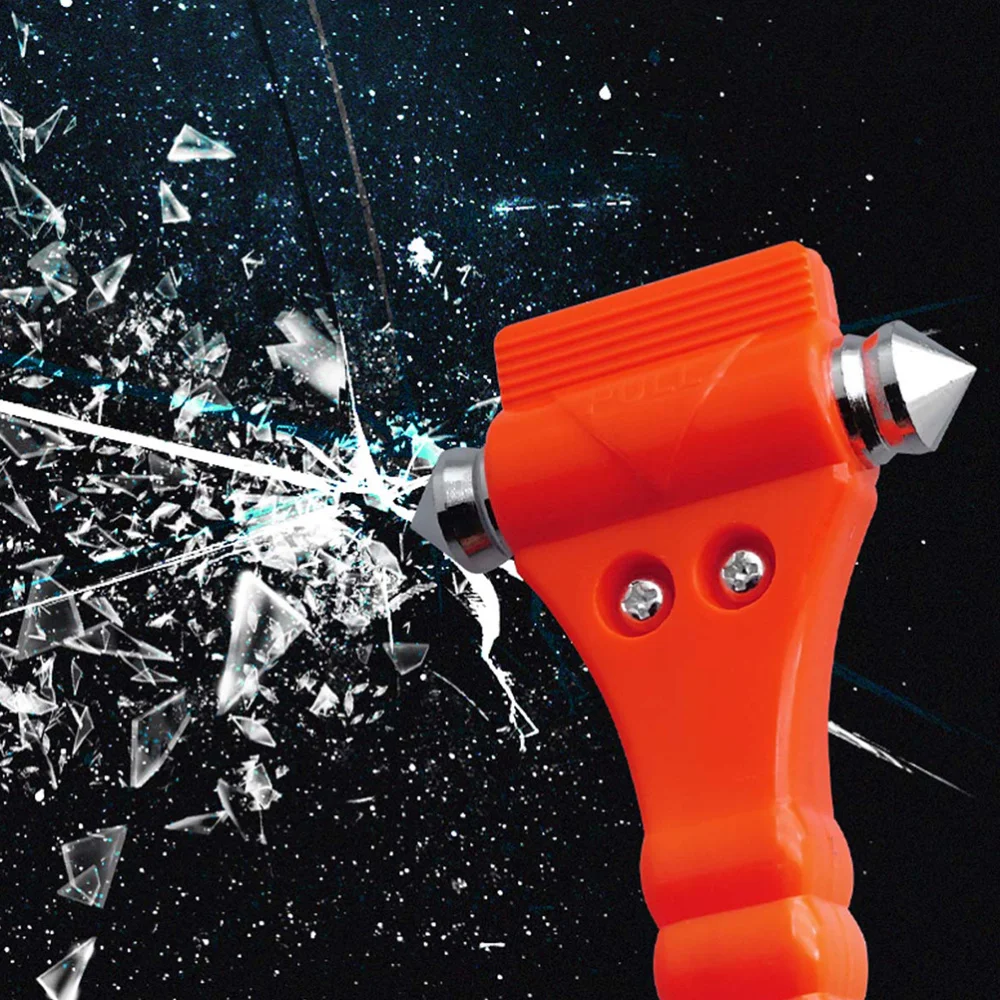 

3Pcs Mini Car Safety Hammer Life Saving Escape Emergency Hammer Seat Belt Cutter Window Glass Breaker Car Red Hammer with Sport
