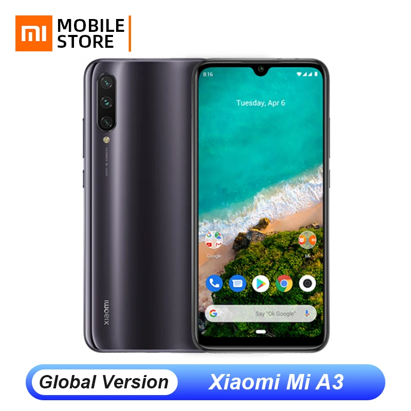 Глобальная версия Xiaomi mi A3 4 Гб 64 Смартфон Snapdragon 665 Восьмиядерный 6 088 &quotAMOLED экран 48