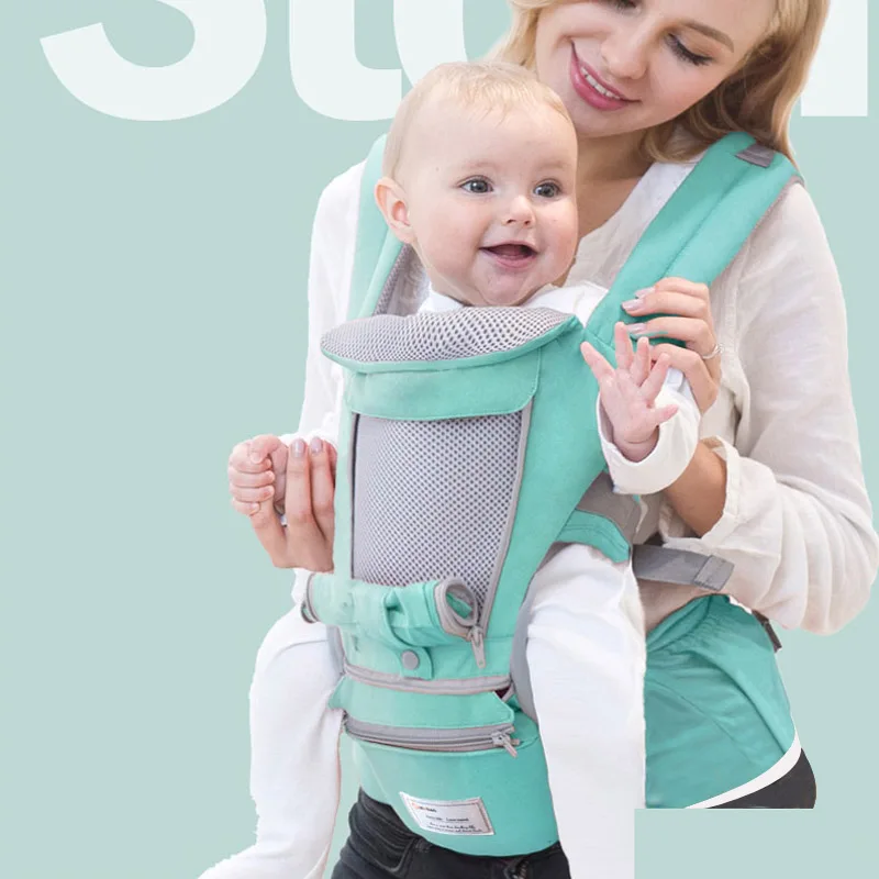 

Ergonomic Baby Carrier Kangaroo Baby Sling Infant Kid Baby Hipseat Wrap Front Baby Carrier Facing for Travel 0-36Months