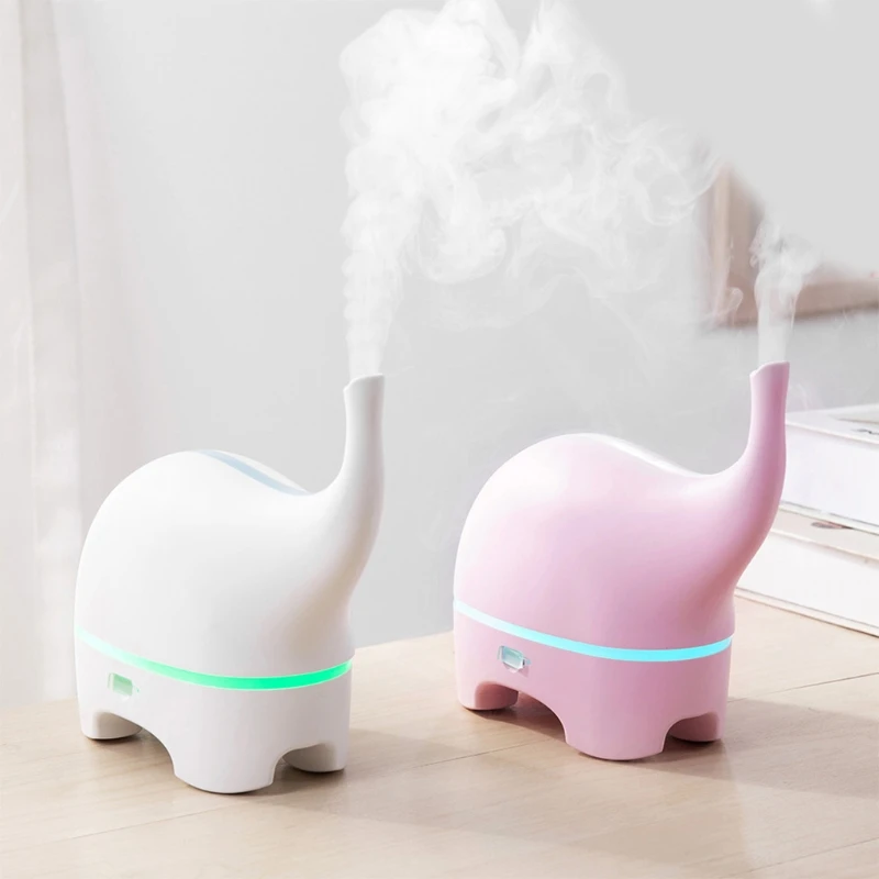 

Potable Elephant Aromatherapy Humidifier Waterless Auto-Off Rechargeable Aromatherapy Humidifier w/ Night Light for Home