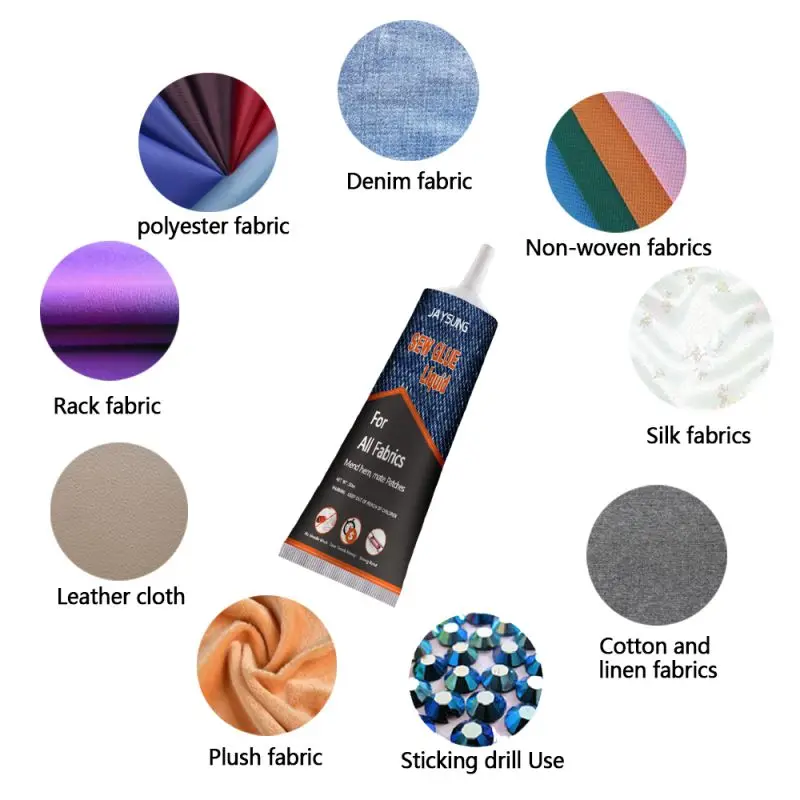 Fabric Adhesive Clothes Sew Glue Liquid Multifunctional Repair Fast Curing No Irritation High Viscosity DIY Hand Tool | Обустройство