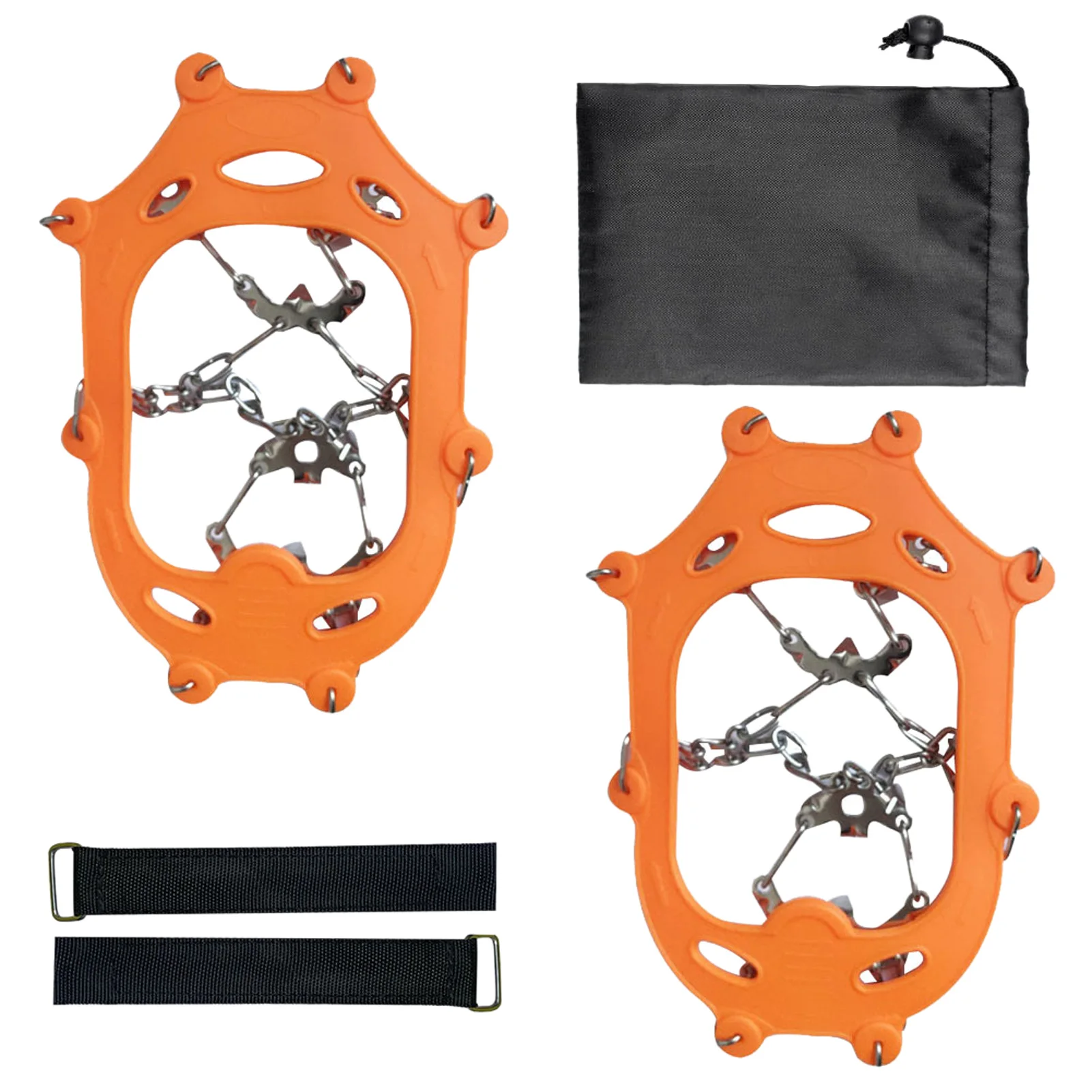 

1pair Protective Traction Cleat Footwear Accessories Outdoor Camping Stainless Steel Safe Climbing Anti Slip Sports Ice Grip