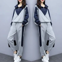 exercise set women 2022 new arrival spring and autumn thin female sportswear with a hood student sweatshirt pant hot sale 031