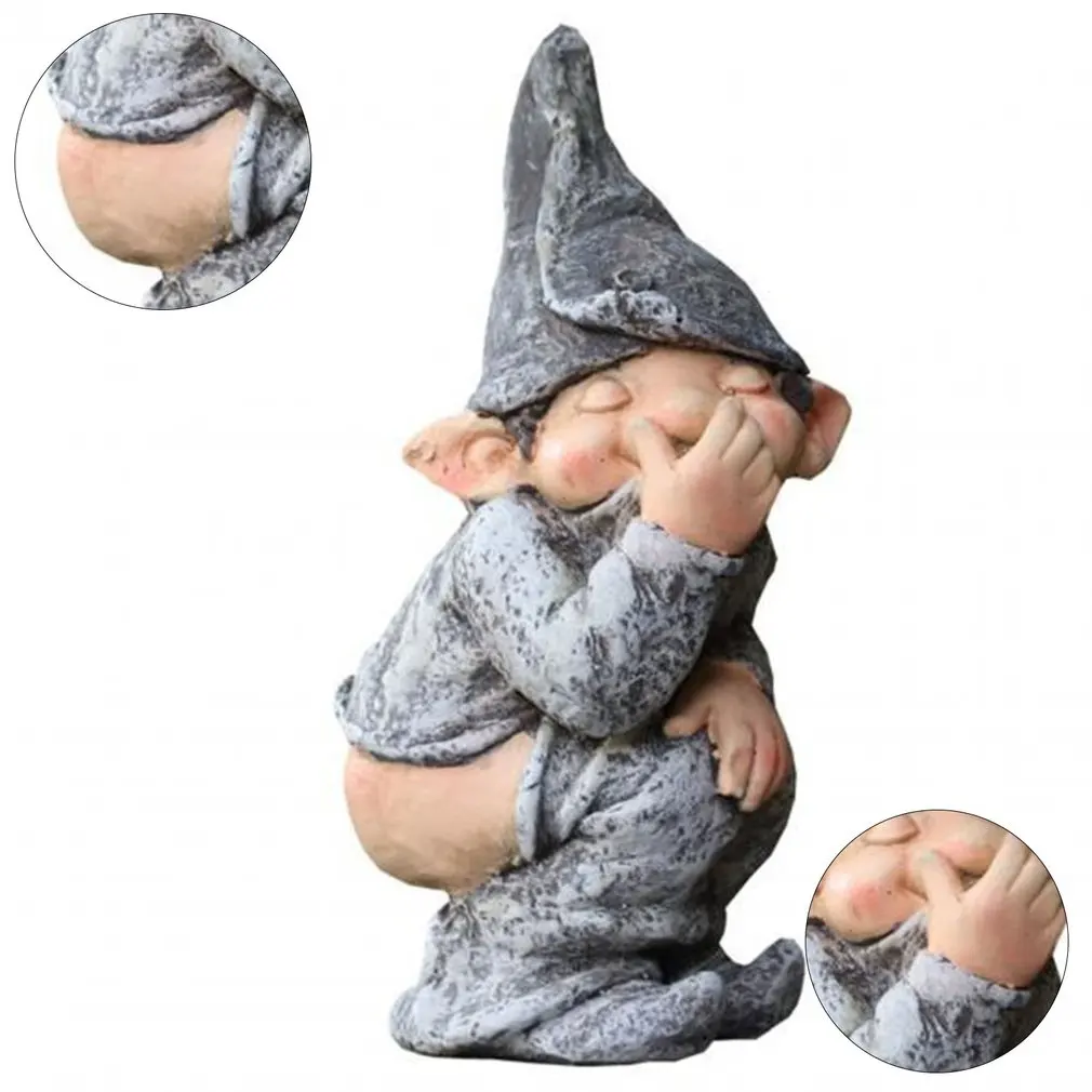 

Realistic Practical Resin Crafts Display Mold Simulation Funny Gnome Miniature Dwarf Figurine Statue Gardening Decor for Gard