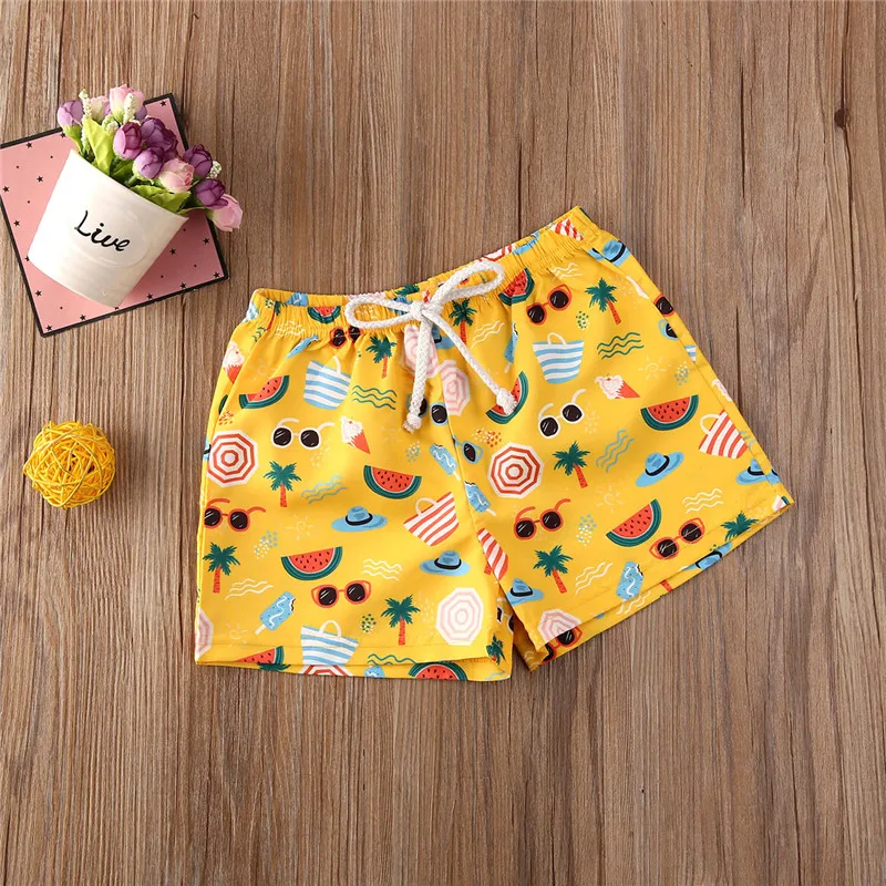 Pantalones cortos de secado r&aacute;pido para ni&ntilde;os, Ba&ntilde;ador estampado para surf, Playa-1