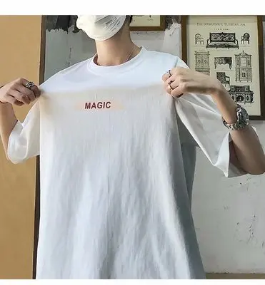 

Men's short-sleeved t-shirt 2021 spring new fashion brand loose boys half-sleeved