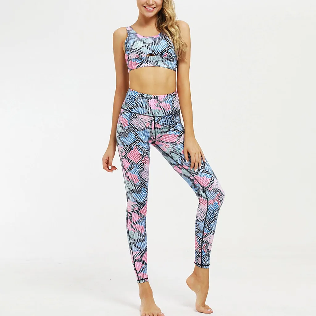 Women Yoga Sets Breathable Solid Vest +Leggings Pants Fitness Running Clothes Sexy Gym Top Sportswear Tights Tracksuit#3 |