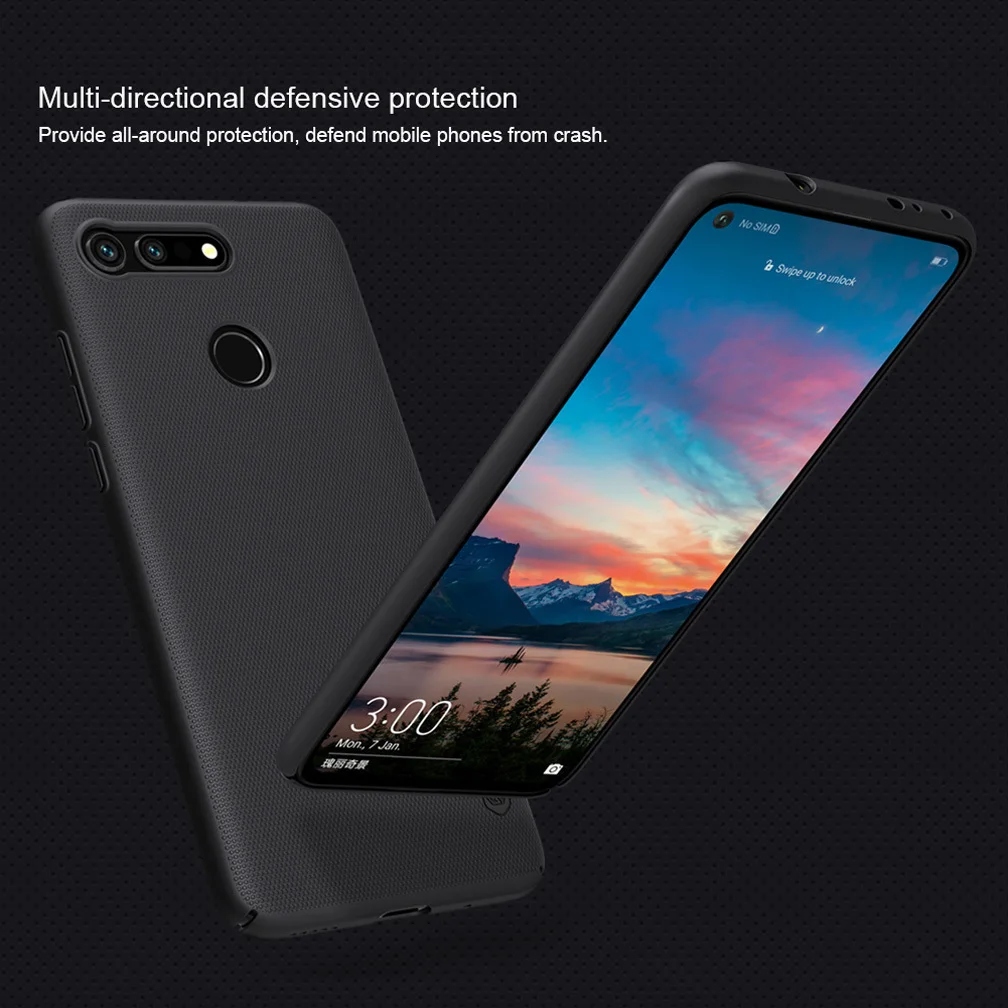 Для HUAWEI Honor View 20 чехол 6,4 ''NILLKIN матовая жесткая задняя крышка Подарочный держатель для телефона Honor View 20 бампер для телефона