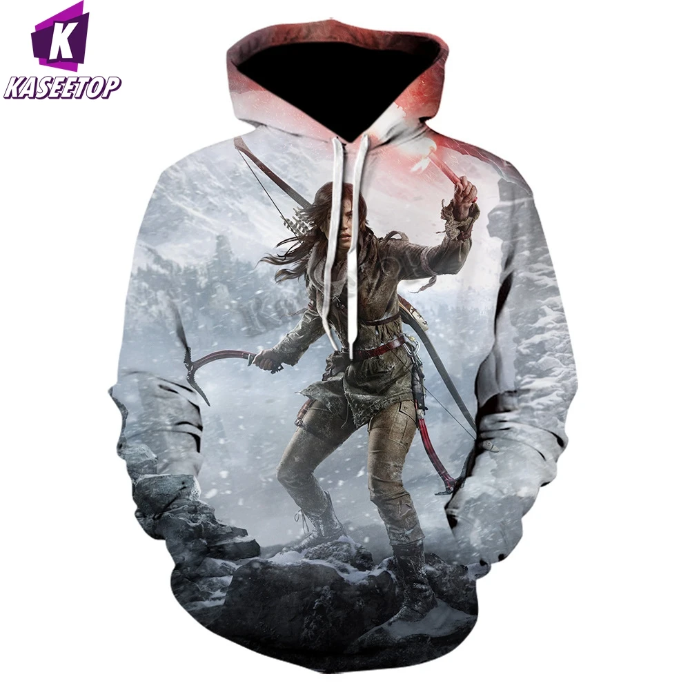 

Fallwinter Men's and Women's Popular Game Tomb Raider 3D Printed Hoodie Loose Plus Size Sweater Pullover Outwear Tracksui