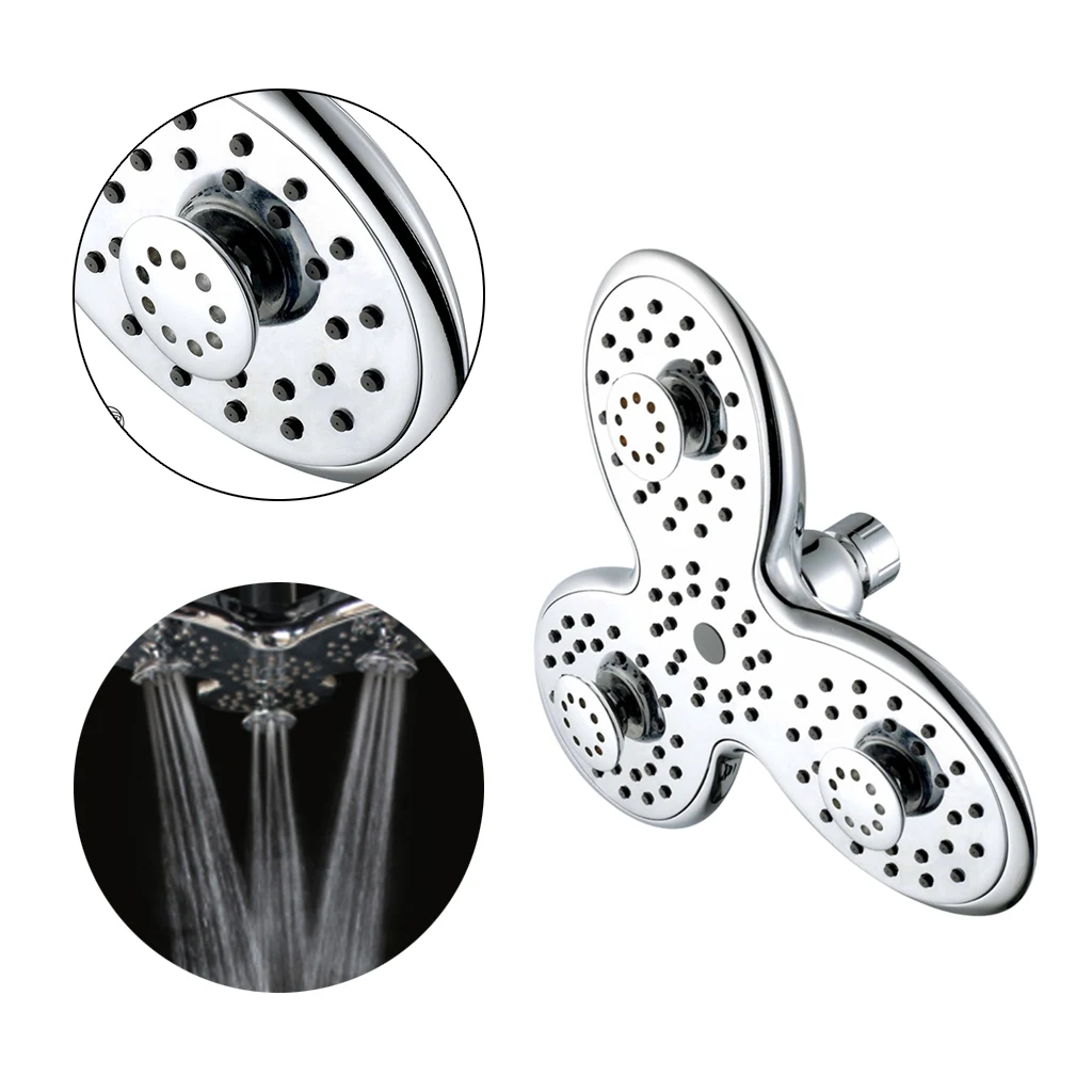 

Rain Showerhead with 3 Modes Function Screw Joint Plastic Plated Shower Tool