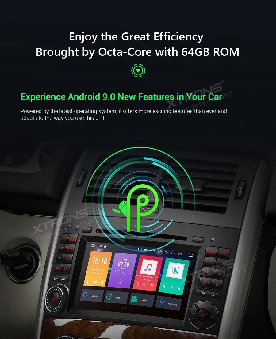 XTRONS 4 Гб ОЗУ Android 9,0 автомобильный dvd-плеер gps для Mercedes Benz W245 W169 Viano Vito W639 Sprinter W906 2006-2008 2009 2010 2011