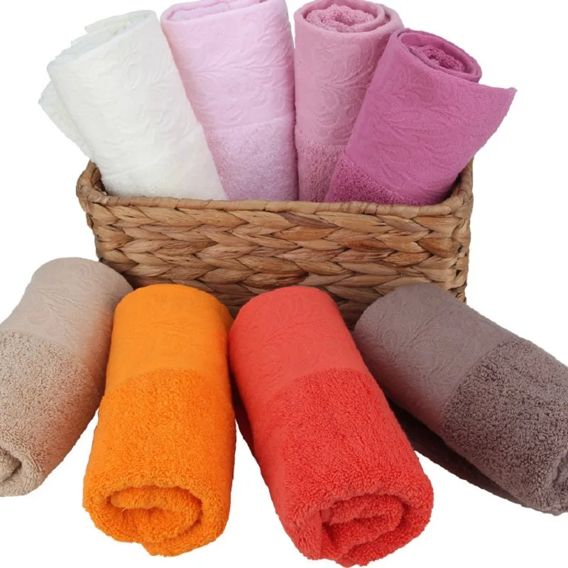 

Embossed Hand Towel towel for adult towels bathroom face care toalha 33x74cm Promotion