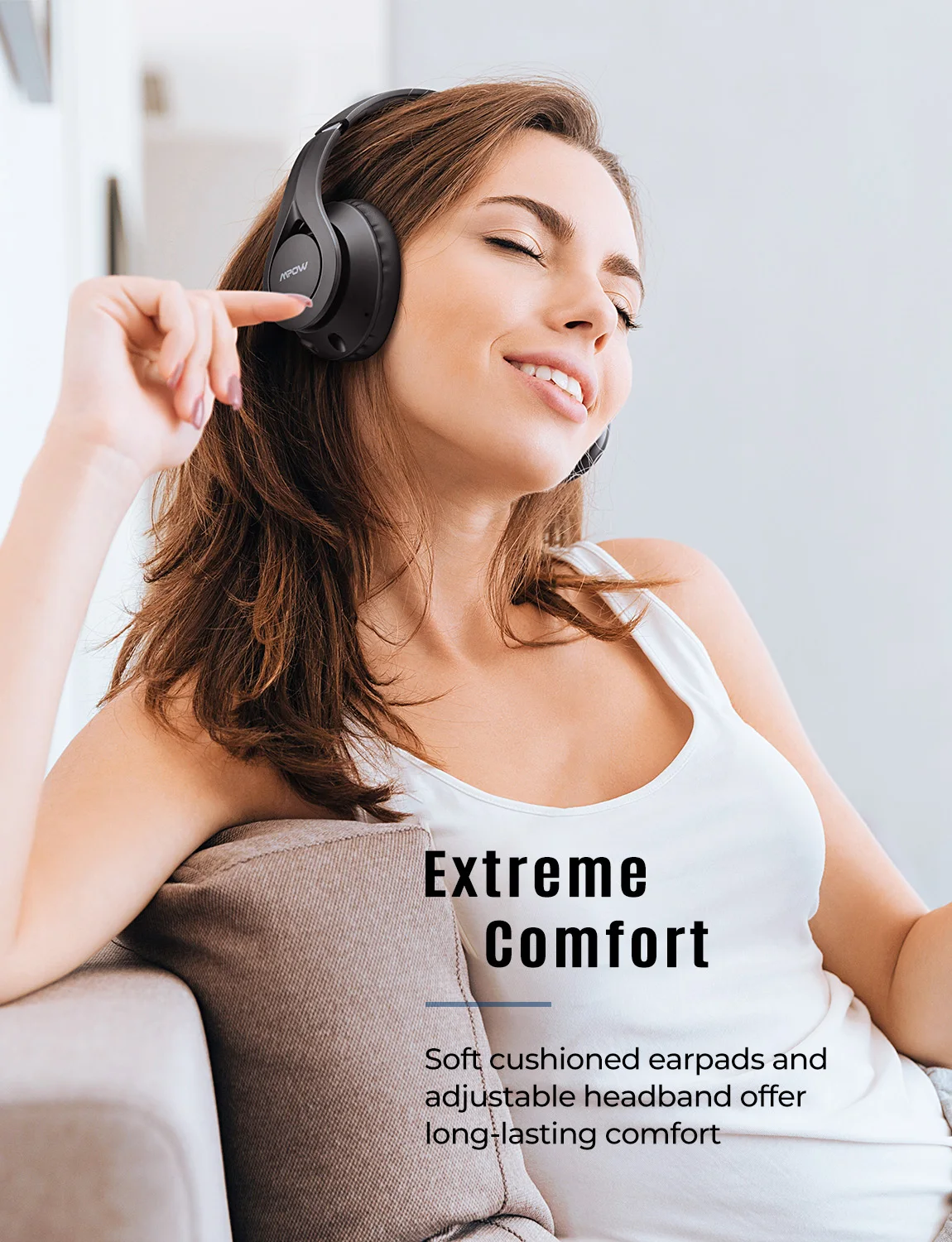 Mpow 059 Pro/Lite Bluetooth наушники 60Hrs Беспроводной ведущих 5 0 гарнитура CVC6.0 микрофоном и Hi