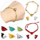 Застежки-бусины в форме сердца, 10 шт.