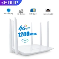 edup 1200mbps wifi router 4g lte wireless wifi sim card router mobile router support lan port wireless portable router hotspot