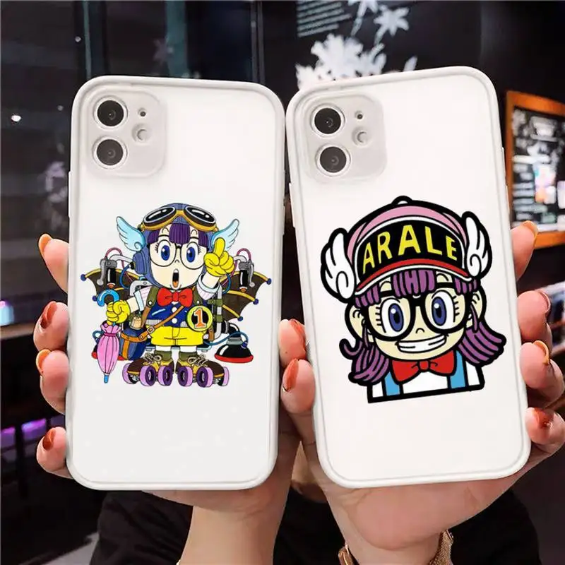 

Anime Dr. Slump Arale Phone Case Transparent Matte For IPhone 7 8 11 12 S Mini Pro X XS XR MAX Plus Cover Shell