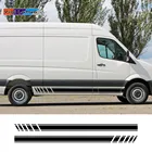 Наклейки на автомобиль 2 шт.лот, полосы для автодома, спортивный Стайлинг, графические виниловые наклейки для Volkswagen VW Crafter, автомобильные аксессуары