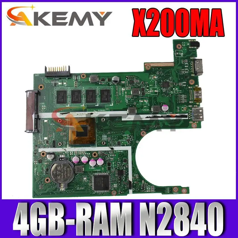 

Akemy X200MA original mainboard for ASUS X200MA F200MA X200M with 4G-RAM N2840-CPU Laptop motherboard mainboard tested full 100%