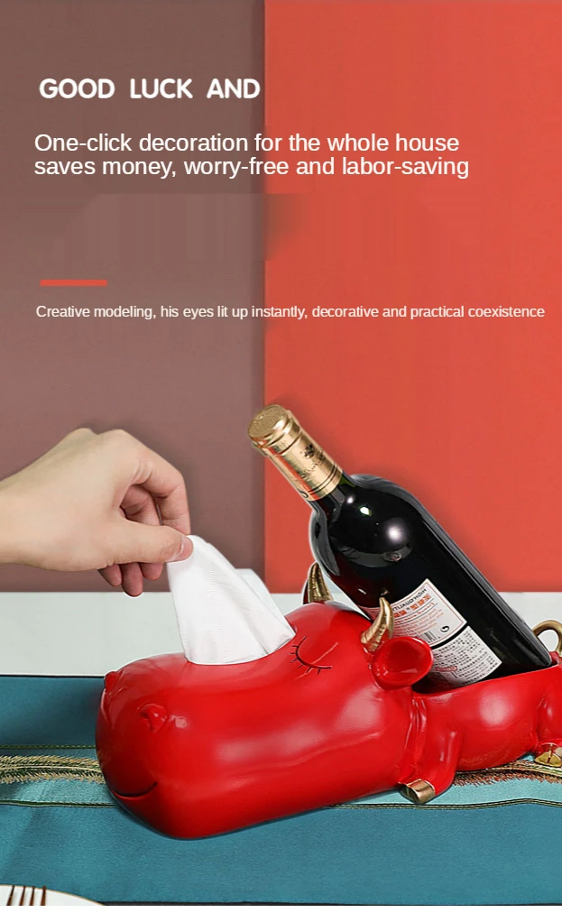 

zq Living Room Decoration Home Ornament Napkin Box TV Cabinet Creative Modern Light Luxury Practical