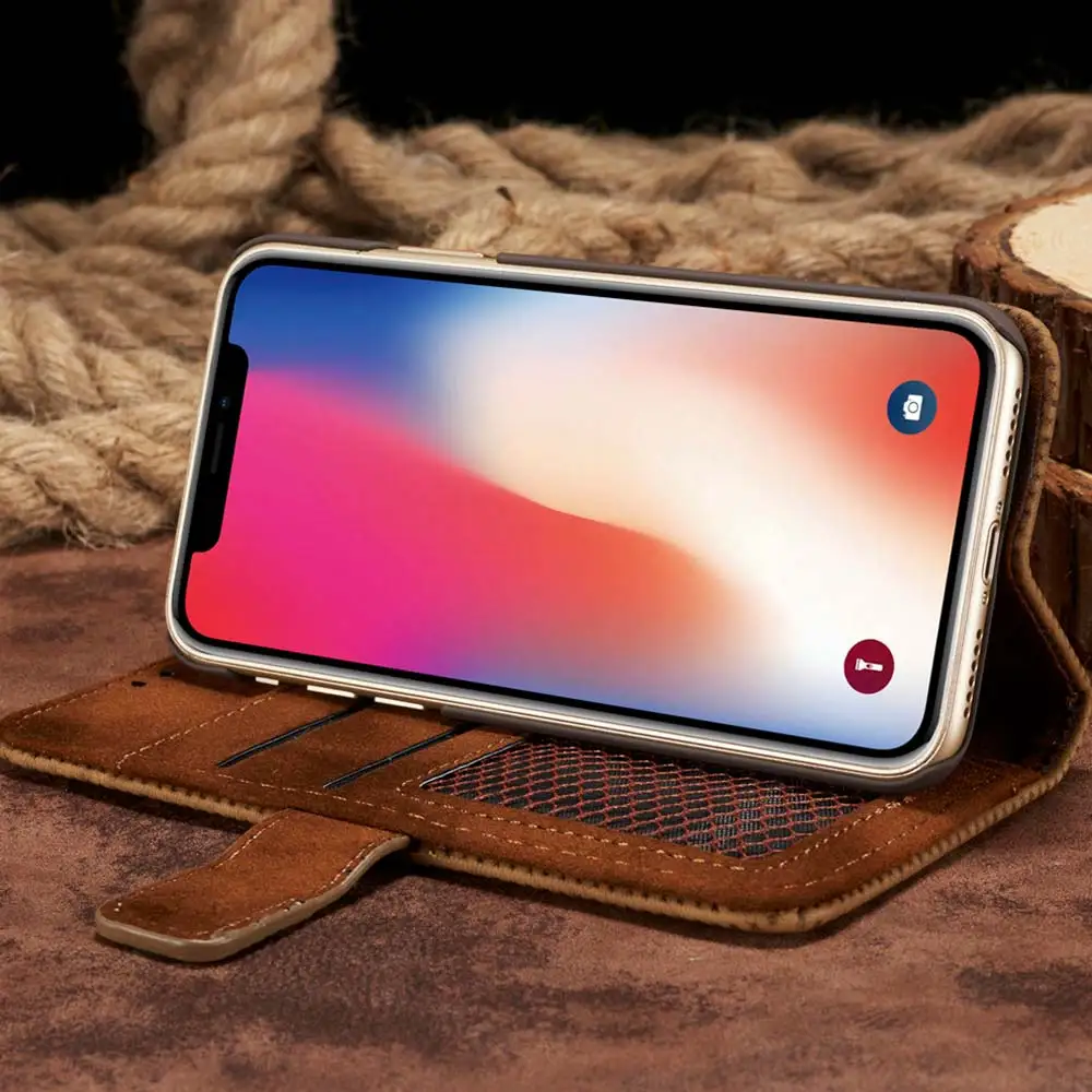 Чехол-бумажник из искусственной кожи с отверстиями для карт Samsung S8/S9/S10 Plus S10E Note 8 9