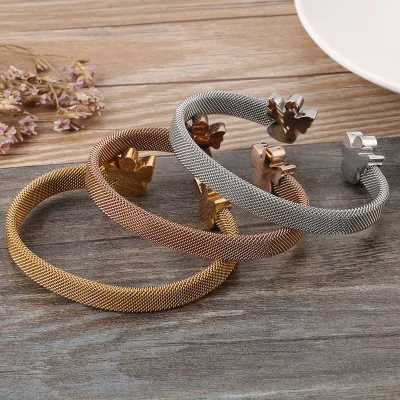 Новое поступление, женские браслеты,, Bijoux, нержавеющая сталь, в форме ангела, золото/серебро/розовое золото, сетчатые браслеты и браслеты, колье
