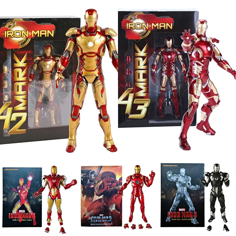 

Marvel Iron Man Mark42 Mark43 Mark21 Anime Figurine Armor 6 Icnh Movable Joints Action Figure Collection Gifts Toys Model