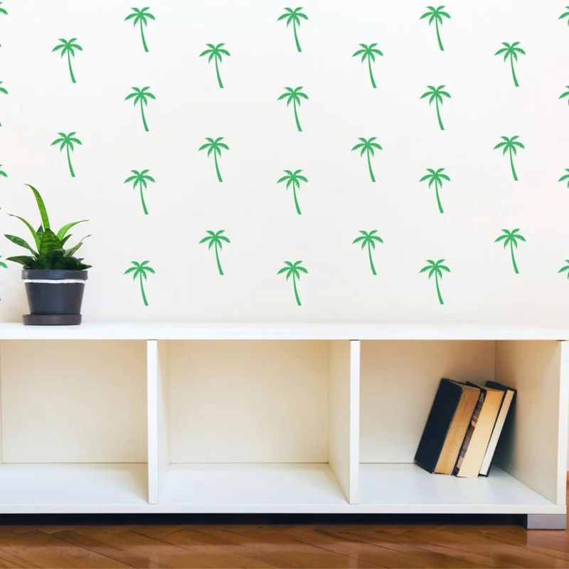 

Set of 20 Palm Tree Tiny Wall Decals Vinyl Art Home Decor Kids Room Bedroom Wall Sticker Interior Design DIY Cartoon Murals A974