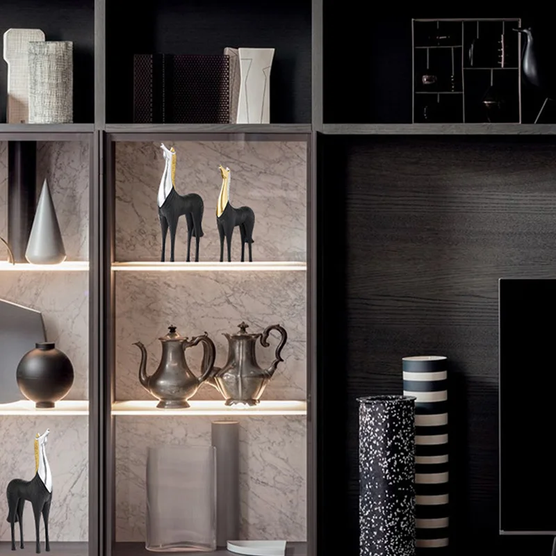 

Wine cabinet decoration net red light luxury high grade Nordic modern living room porch decoration bedroom bookcase shelf