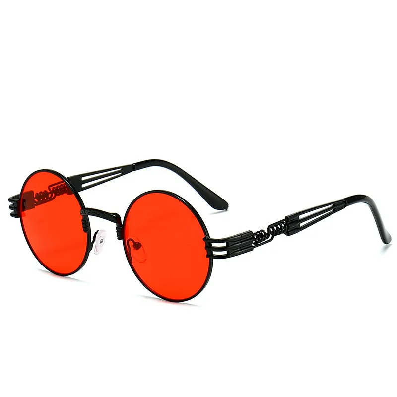 

2021 Steampunk retro sunglasses round sunglasses ladies men's sunglasses goggles shadow driving gothic retro sunglasses UV400