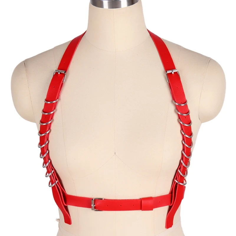 Женский кожаный ремень безопасности клетка бюстгальтер женское белье панк