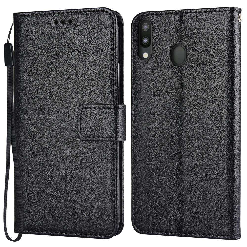Кожаный чехол книжка для Samsung Galaxy M20 M205 M205F SM M205FN винтажный Чехол бумажник телефона