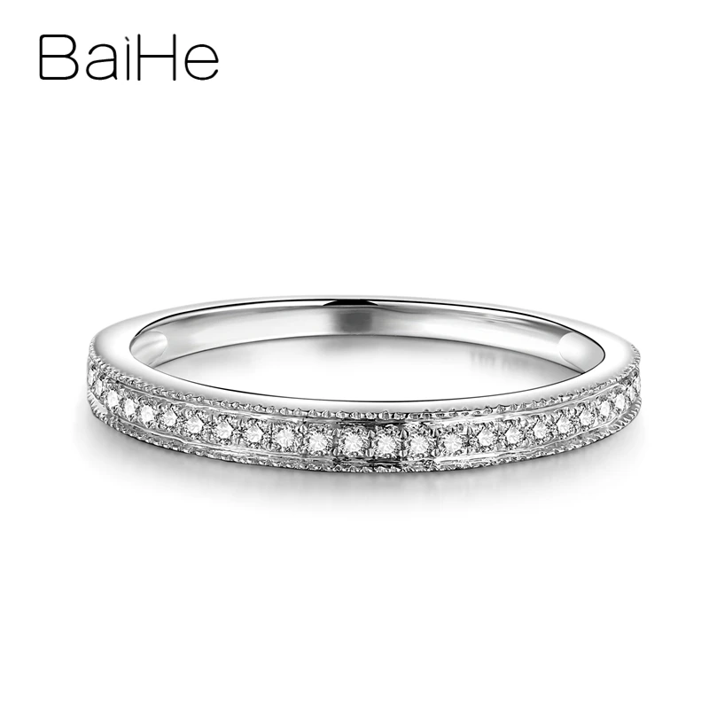 Кольцо BAIHE из белого золота 14 к с натуральными бриллиантами 0.2CT H/SI