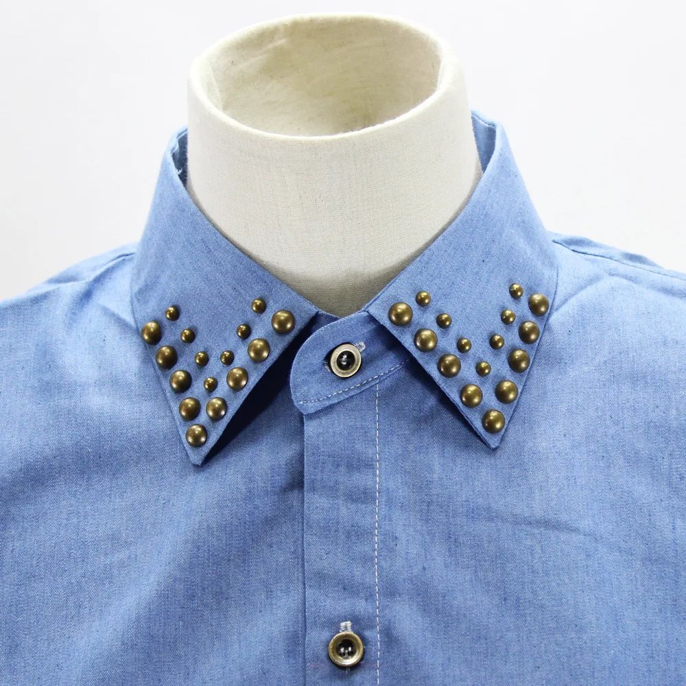 Linbaiway женский новый синий накладной воротник для девушек рубашка с лацканами