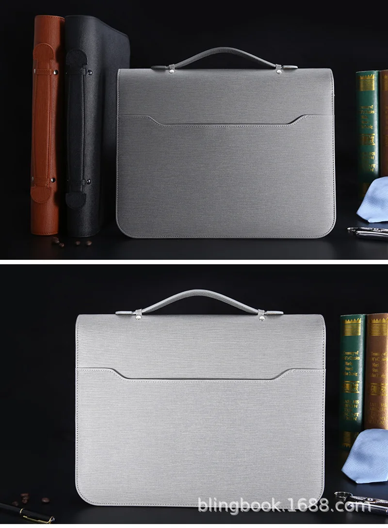 A4 Padfolio файл зажим для шкафа роскошный скоросшиватель фишарио Органайзер держатель деловые кольца менеджер портфель на молнии спиральная записная книжка